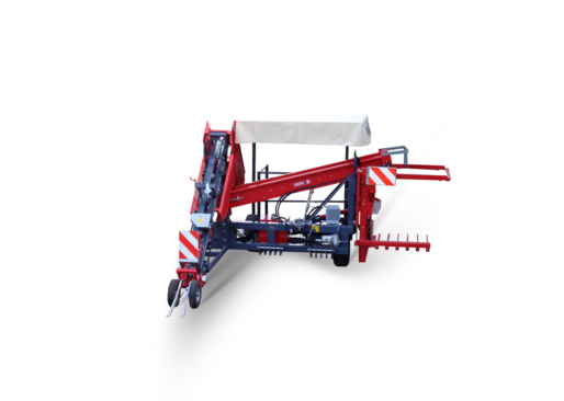 One row harvester - carried machine